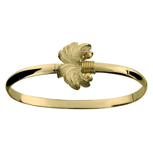 Palm Hook Bracelet - 14K Yellow Gold 4mm 8.0 Inch