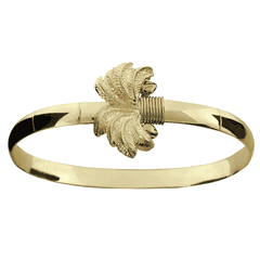 Palm Hook Bracelet - 14K Yellow Gold 6mm Wide
