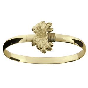 Palm Hook Bracelet - 14K Yellow Gold 6mm 7.0 Inch