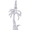 Palm Tree Charm White Gold - 10-0919