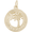 Palmetto Crescent Moon Charm - 14K Gold - 10-3914
