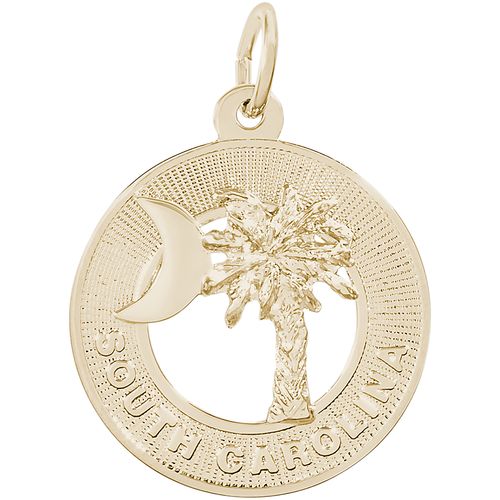 Palmetto Crescent Moon Charm - 14K Gold - 10-3914
