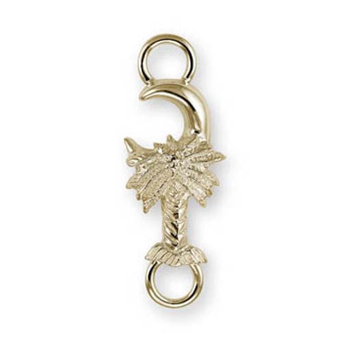 Palmetto With Moon Bracelet Clasp - 14K Yellow Gold