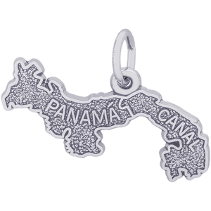 Panama Canal Charm - 14K White Gold