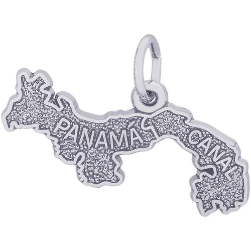 Panama Canal Charm - 14K White Gold