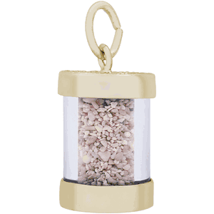 Panama Sand Capsule Charm - 10K Gold
