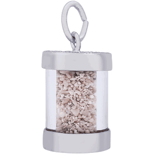 Panama Sand Capsule Charm - Sterling Silver