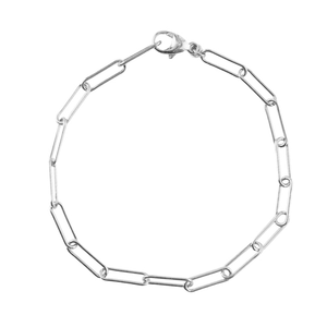 Paperclip Bracelet - Medium - 14K White Gold - 20-0310-8-14kw