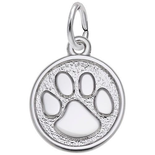 Paw Print W/9152 Necklace  - Sterling Silver  - 28-5664-52-SS