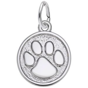 Paw Print W/9152 Necklace  - Sterling Silver  - 28-5664-52-SS