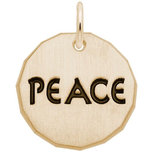 Peace Charm Tag - 10K Gold - 10-8435