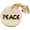 Peace Tag With Heart Charm - 10K Gold - 10-8445