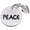 Peace Tag With Heart Charm - 14K White Gold - 10-8445