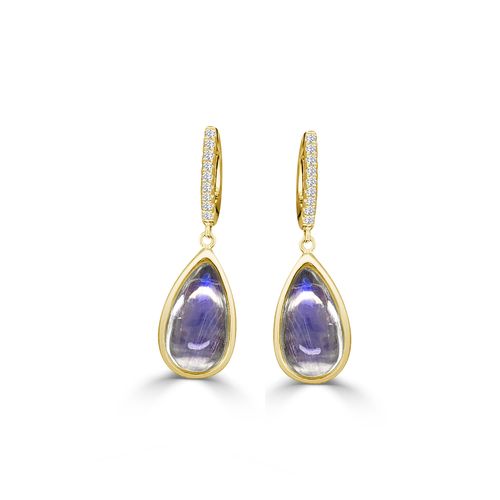 Pear Shape Moonstone Earrings