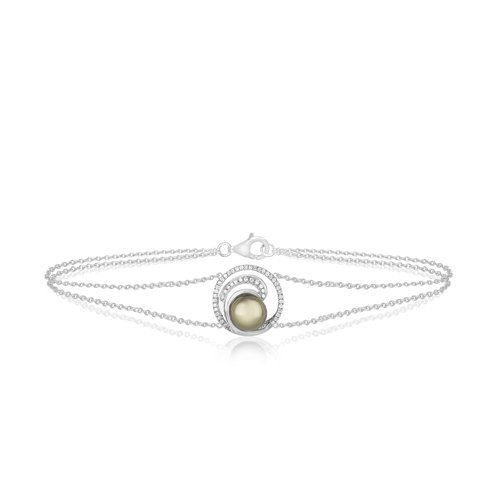 Pearl Deluxe Wave Bracelet 15mm, Hawaiian Inspired  Bracelet, WTB-0005/ WG