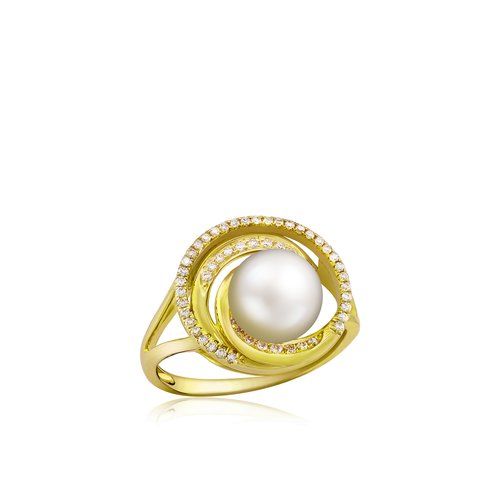 Pearl Deluxe Wave Ring 15mm, Hawaiian Inspired Ring, WTR-0007