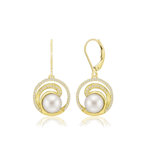 Pearl Wave Deluxe Earrings 15mm, Hawaiian Inspired  Earrings, WTE-0007