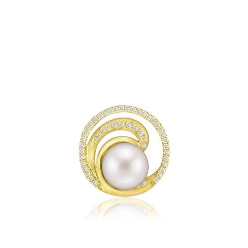 Pearl Wave Deluxe Pendant 15mm, Hawaiian Inspired  Pendant, WTP-0010