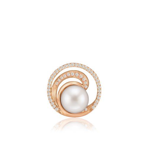 Pearl Wave Deluxe Pendant 15mm, Hawaiian Inspired Pendant, WTP-0010/ RG
