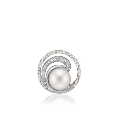 Pearl Wave Deluxe Pendant 15mm, Hawaiian Inspired  Pendant, WTP-0010/ WG