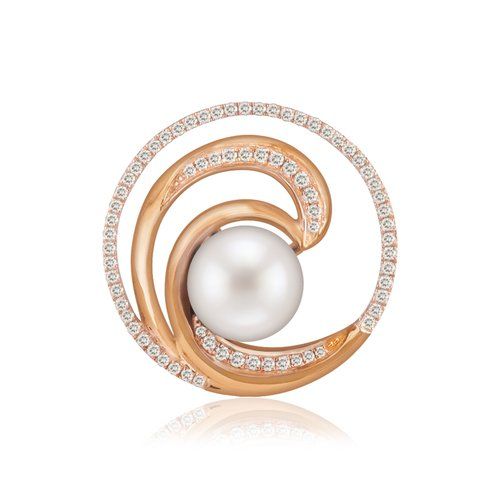 Pearl Wave Deluxe Pendant 24mm, Hawaiian Inspired Pendant, WTP-0012/ RG