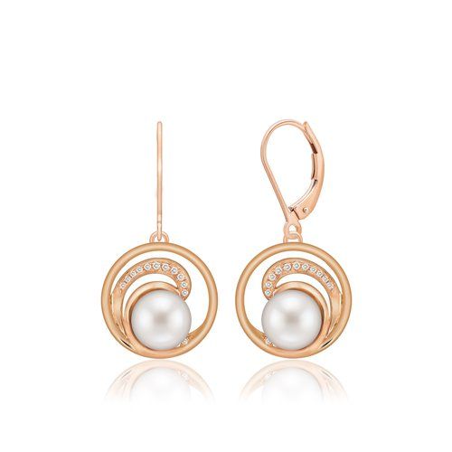Pearl Wave Earrings 15mm, Hawaiian Inspired Earrings, WTE-0005/ RG