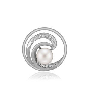Pearl Wave Pendant 19mm, Hawaiian Inspired  Pendant, WTP-0008/ WG