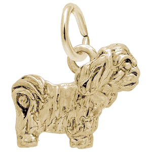 Pekinese Dog Charm Gold Plated - 10-307-0-GP