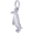 Penguin Bird Charm Silver - 10-1464