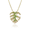 Peridot Monstera Diamond Pendant, Hawaiian Inspired  Pendant, FMP-36222