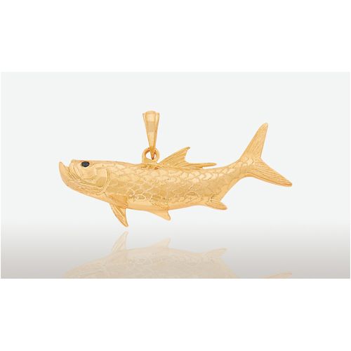 40mm Medium Full Tarpon Pendant - 14K Gold