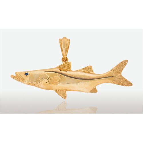 55mm Large Snook Pendant - 14K Gold - 197-PEN