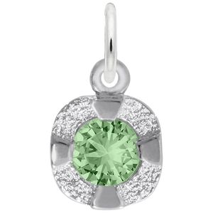 Petite August Birthstone Charm - 14K White Gold - 10-1825-008-wg