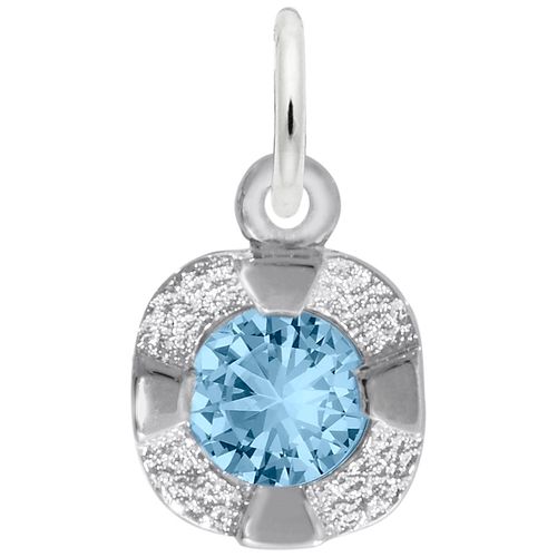 Petite December Birthstone Charm - 14K White Gold - 10-1825-012-wg