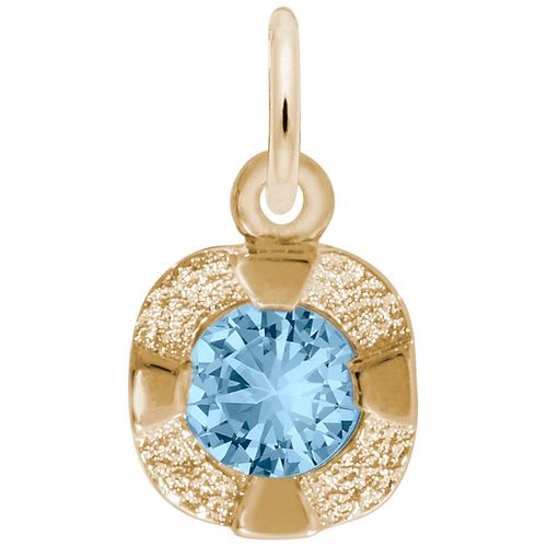 Petite December Birthstone Charm - Gold Plated - 10-1825-012-gp