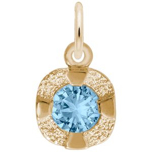 Petite December Birthstone Charm - Gold Plated - 10-1825-012-gp