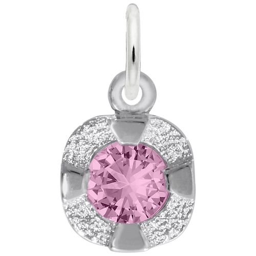 Petite February Birthstone Charm - Sterling Silver - 10-1825-002-s