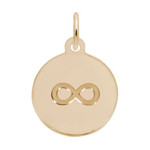 Petite Initial Disc - Infinity Symbol Charm - Gold Plated - 10-1892-0-GP