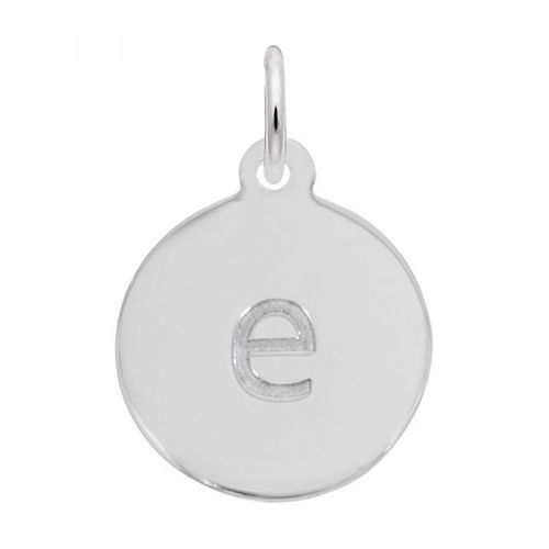 Petite Initial Disc - Lower Case Block E 14k Gold Charm - 10-1895-5-14kw