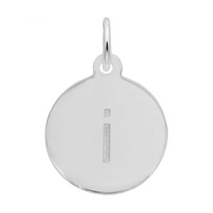 Petite Initial Disc - Lower Case Block I Sterling Silver Charm- 10-1895-9-ss