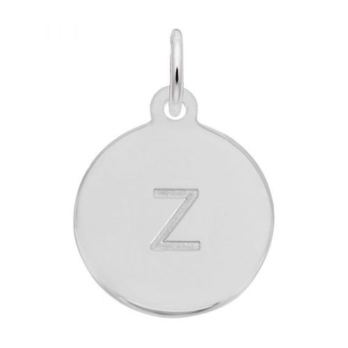 Petite Initial Disc - Lower Case Block Z 14k Gold Charm - 10-1895-26-14kw