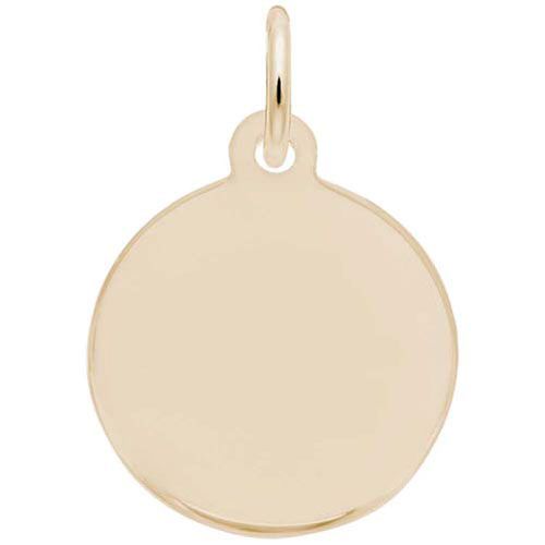 Petite Initial Disc - Plain Charm Gold Plated - 10-1896-0-GP