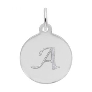 Petite Initial Disc - Script A 14k Gold Charm - 10-1896-1-14kw