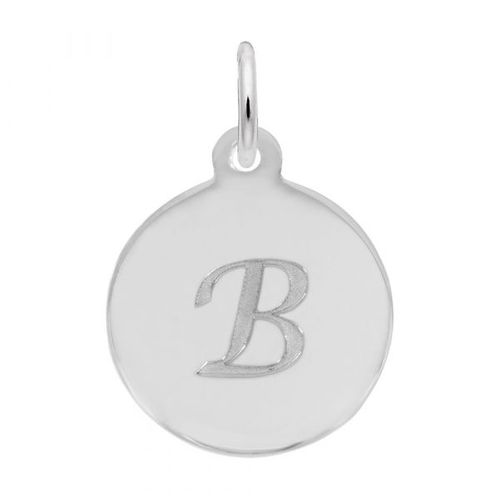 Petite Initial Disc - Script B 14k Gold Charm - 10-1896-2-14kw