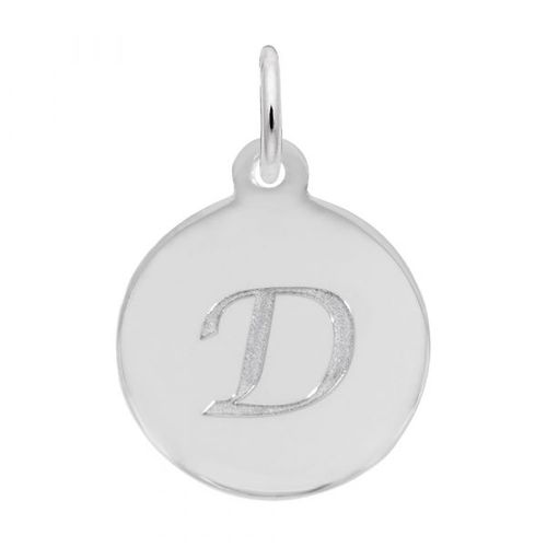 Petite Initial Disc - Script D 14k Gold Charm - 10-1896-4-14kw