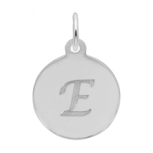 Petite Initial Disc - Script E 14k Gold Charm - 10-1896-5-14kw