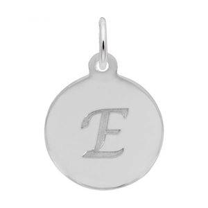 Petite Initial Disc - Script E 14k Gold Charm - 10-1896-5-14kw