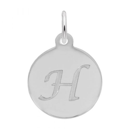 Petite Initial Disc - Script H 14k Gold Charm - 10-1896-8-14kw