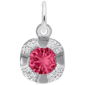 Petite January Birthstone Charm - Sterling Silver - 10-1825-001-s
