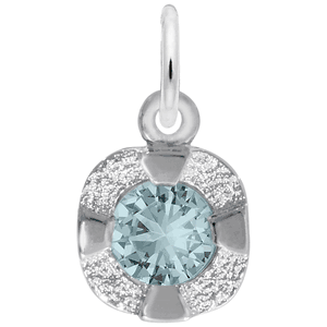 Petite March Birthstone Charm - 14K White Gold - 10-1825-003-wg